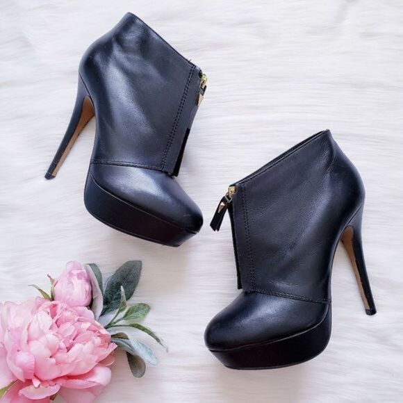 Shoes - Madison Harding‎ Jackie Black Leather Booties